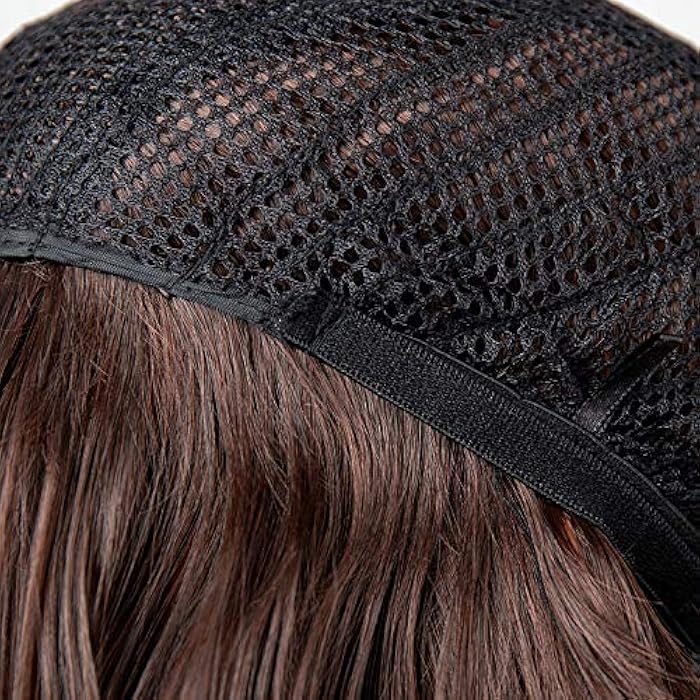 DILLARDS Lau-Daily Dark Brown Synthetic Wigs Wavy Long Wigs Brown Curly Long Wigs For Women And Ladies - Image 3